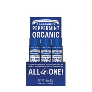 Shop Dr. Bronner's Organic Lip Balm Peppermint 4g x 12 display - GlowEssence Care - Embrace the Essence of Radiance with Premium Skincare Solutions