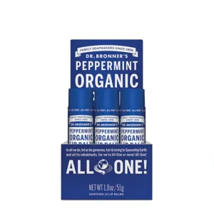 Lip-care*Dr. Bronner's Organic Lip Balm Peppermint 4g x 12 display - GlowEssence Care - Embrace the Essence of Radiance with Premium Skincare Solutions
