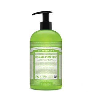 Wash*Dr. Bronner's Organic Sugar Soap 4-in-1 Lemongrass Lime (Pump) 710ml - GlowEssence Care - Embrace the Essence of Radiance with Premium Skincare Solutions