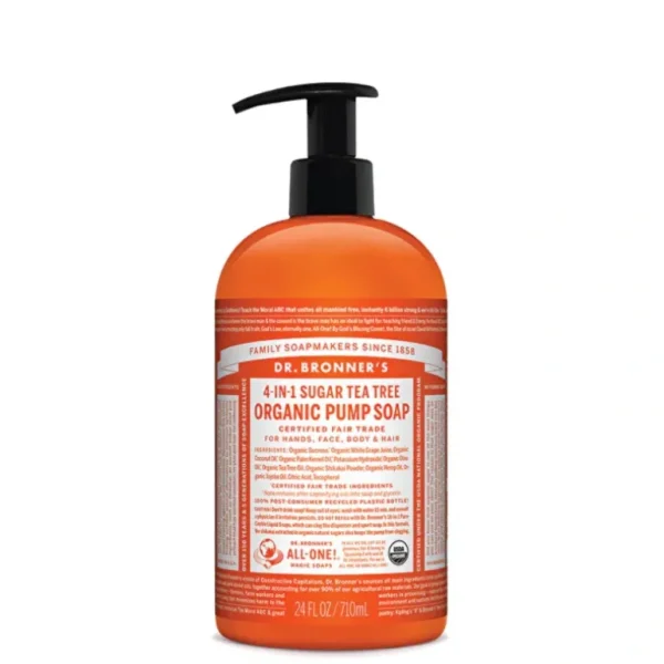 Flash Sale Dr. Bronner's Organic Sugar Soap 4-in-1 Tea Tree (Pump) 710ml - GlowEssence Care - Embrace the Essence of Radiance with Premium Skincare Solutions