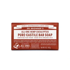 Wash*Dr. Bronner's Pure-Castile Bar Soap (Hemp All-One) Eucalyptus 140g - GlowEssence Care - Embrace the Essence of Radiance with Premium Skincare Solutions