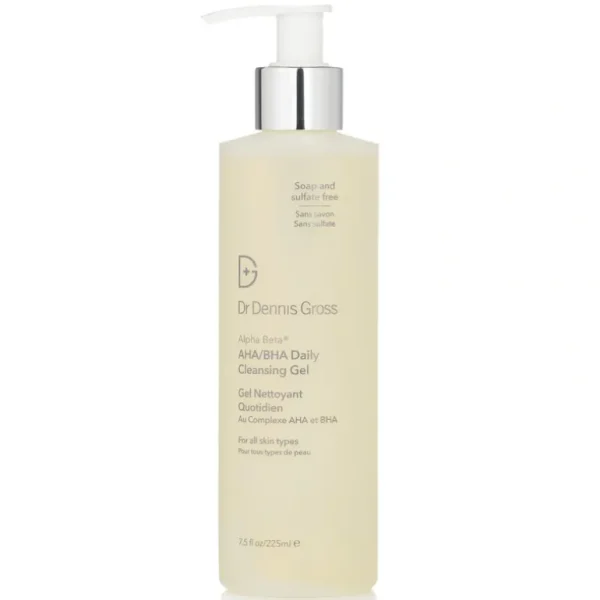 Best Dr Dennis Gross Alpha Beta AHA/BHA Daily Cleansing Gel 225ml/7.5oz - GlowEssence Care - Embrace the Essence of Radiance with Premium Skincare Solutions