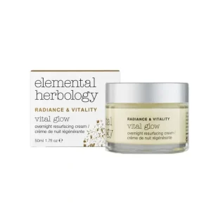 Best Elemental Herbology Vital Glow Overnight Resurfacing Cream 50ml - GlowEssence Care - Embrace the Essence of Radiance with Premium Skincare Solutions