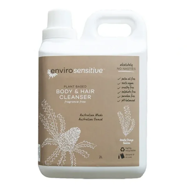 Shop Envirocare EnviroCare Plant-Based Body & Hair Cleanser Sensitive 2000ml - GlowEssence Care - Embrace the Essence of Radiance with Premium Skincare Solutions
