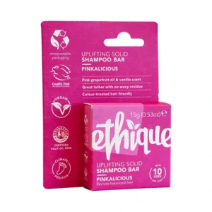 Wash*Ethique Bar Shampoo Uplifting Solid Pinkalicious (Revives Balanced Hair) 15g - GlowEssence Care - Embrace the Essence of Radiance with Premium Skincare Solutions