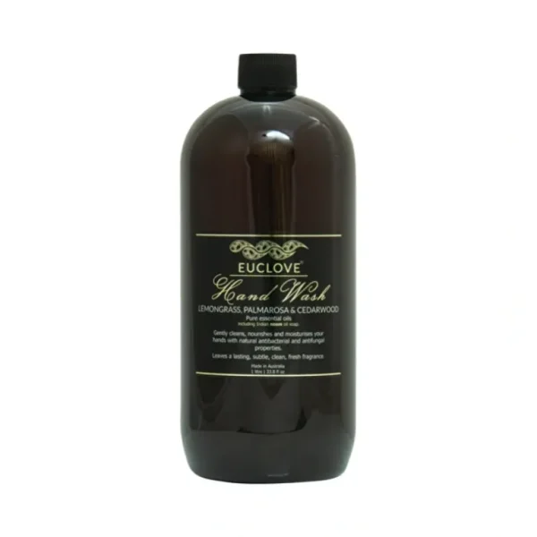 Clearance Euclove Hand Wash Lemongrass, Palmarosa & Cedarwood 1000ml - GlowEssence Care - Embrace the Essence of Radiance with Premium Skincare Solutions