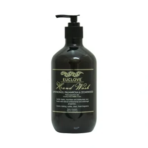 Wash*Euclove Hand Wash Lemongrass, Palmarosa & Cedarwood Pump 500ml - GlowEssence Care - Embrace the Essence of Radiance with Premium Skincare Solutions