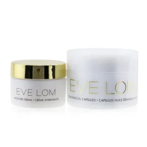 Cheap Eve Lom Begin & End Ornament Travel Set: Cleansing Oil Capsules 7x1.25ml/0.04oz + Moisture Cream 8ml/0.26oz 2pcs - GlowEssence Care - Embrace the Essence of Radiance with Premium Skincare Solutions