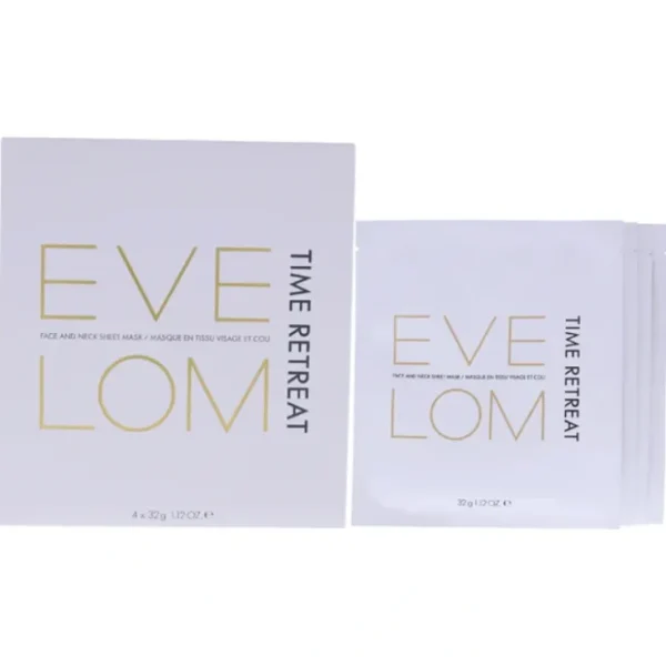 Lip-care*Eve Lom Time Retreat Face And Neck Sheet Mask by Eve Lom for Unisex - 4 Pc Mask - GlowEssence Care - Embrace the Essence of Radiance with Premium Skincare Solutions