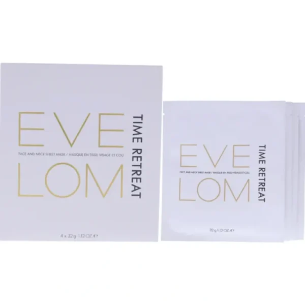 Hot Eve Lom Time Retreat Face And Neck Sheet Mask by Eve Lom for Unisex - 4 Pc Mask - GlowEssence Care - Embrace the Essence of Radiance with Premium Skincare Solutions