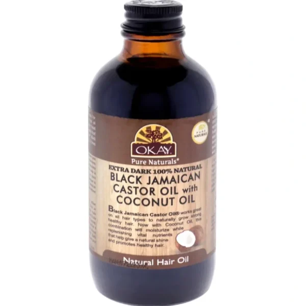 Fashion Extra Dark Black Jamaican Castor Oil - Coconut Oil by Okay for Unisex - 4 oz Oil - GlowEssence Care - Embrace the Essence of Radiance with Premium Skincare Solutions