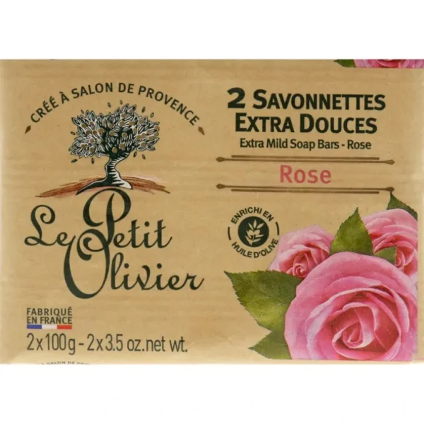 Best Extra Mild Soaps - Rose by Le Petit Olivier for Women - 2 x 3.5 oz Soap - GlowEssence Care - Embrace the Essence of Radiance with Premium Skincare Solutions