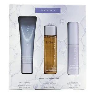 Beauty*Fenty Beauty by Rihanna FENTY SKIN Start'R Set: Total Cleans'R 45ml + Fat Water 50ml + Hydra Vizor 30ml 3pcs - GlowEssence Care - Embrace the Essence of Radiance with Premium Skincare Solutions