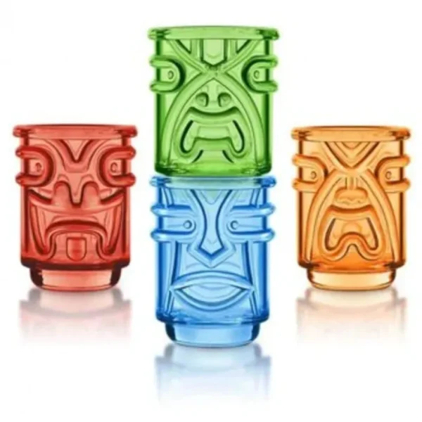 Wash*Final Touch Coloured Tiki Shot Glass 60ml (Set of 4) Fixed Size - GlowEssence Care - Embrace the Essence of Radiance with Premium Skincare Solutions