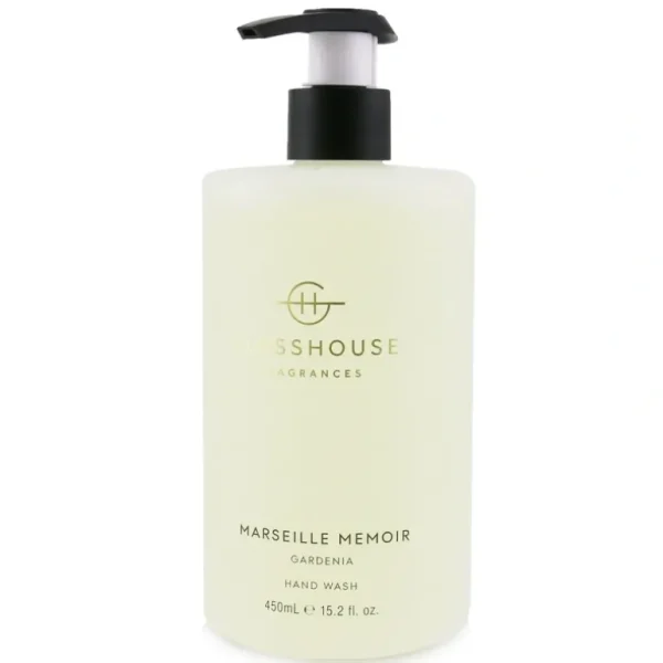 Wash<Glasshouse Hand Wash - Marseille Memoir (Gardenia) 450ml/15.2oz - GlowEssence Care - Embrace the Essence of Radiance with Premium Skincare Solutions