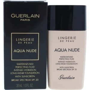 Complexion-care<Guerlain Lingerie de Peau Aqua Nude Foundation SPF 20 - 00N Porcelain by Guerlain for Women - 1 oz Foundation - GlowEssence Care - Embrace the Essence of Radiance with Premium Skincare Solutions