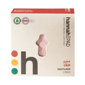 Wash<Hannah Pad Organic Cotton Reusable Cloth Pad Pantyliner Extra Grip x (Fabric supplied at random) 2 Pack - GlowEssence Care - Embrace the Essence of Radiance with Premium Skincare Solutions