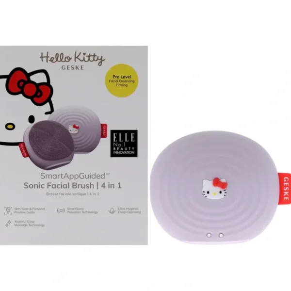 Beauty<Hello Kitty Sonic Facial Brush 4 in 1 - Purple by Geske for Women - 1 Pc Brush - GlowEssence Care - Embrace the Essence of Radiance with Premium Skincare Solutions