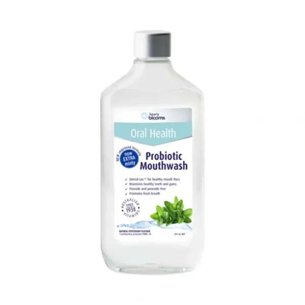 Wash<Henry Blooms Oral Health Probiotic Mouthwash Peppermint 375ml - GlowEssence Care - Embrace the Essence of Radiance with Premium Skincare Solutions