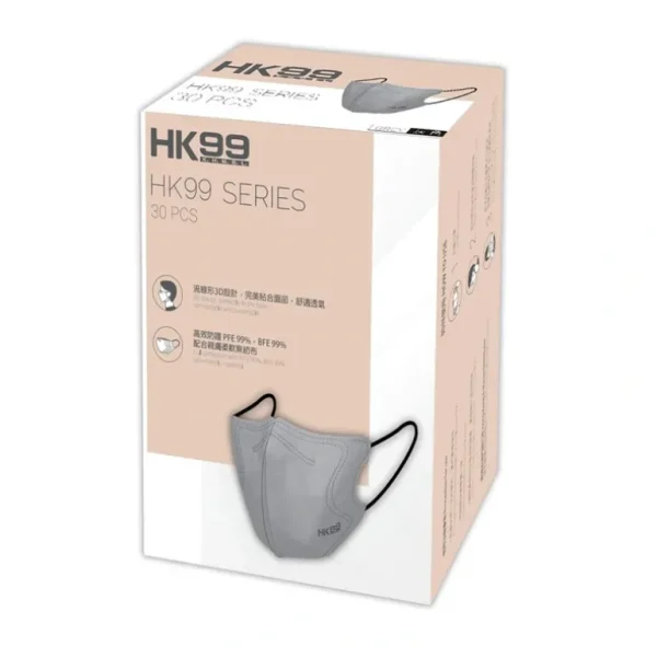 Best Sale HK99 HK99 - (Normal Size) 3D Mask (30 pieces) Grey 24 x 12.5 cm - GlowEssence Care - Embrace the Essence of Radiance with Premium Skincare Solutions