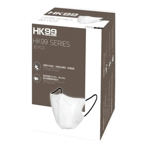 Wash<HK99 HK99 - (Normal Size) 3D Mask (30 pieces) White with Black Earloop 24 x 12.5 cm - GlowEssence Care - Embrace the Essence of Radiance with Premium Skincare Solutions