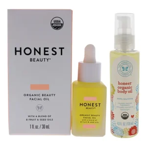 Discount Honest Honest Organic Kit by Honest for Women - 2 Pc Kit 1oz Beauty Facial Oil Moisturizer, 4oz Body Oil - GlowEssence Care - Embrace the Essence of Radiance with Premium Skincare Solutions