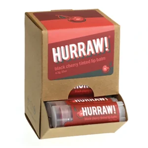 Clearance Hurraw! Lip Balm Tinted Black Cherry 4.3g x 24 Display - GlowEssence Care - Embrace the Essence of Radiance with Premium Skincare Solutions