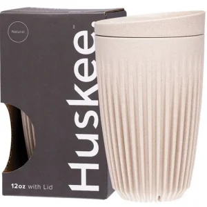 Wash<Huskee Reusable Coffee Cup Natural 354ml - GlowEssence Care - Embrace the Essence of Radiance with Premium Skincare Solutions