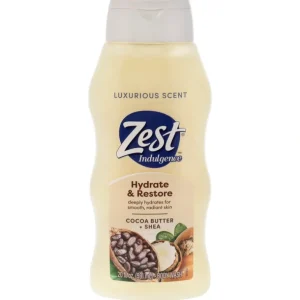 Wash<Hydrate and Restore Body Wash - Cocoabutter and Shea by Zest for Women - 18 oz Body Wash - GlowEssence Care - Embrace the Essence of Radiance with Premium Skincare Solutions