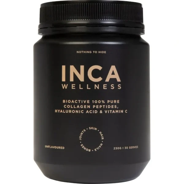 Flash Sale INCA Wellness Bioactive 100% Pure Collagen Peptides + Hyaluronic Acid + Vitamin C 230g - GlowEssence Care - Embrace the Essence of Radiance with Premium Skincare Solutions