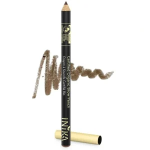 Store Inika Organic Brow Pencil 1.2g - Brunette Beauty - GlowEssence Care - Embrace the Essence of Radiance with Premium Skincare Solutions