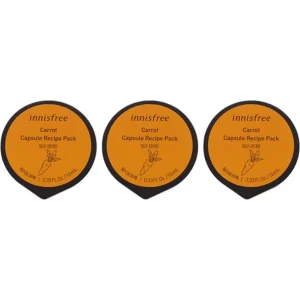Wash<Innisfree Capsule Recipe Pack Mask - Carrot by Innisfree for Unisex - 0.33 oz Mask - Pack of 3 - GlowEssence Care - Embrace the Essence of Radiance with Premium Skincare Solutions