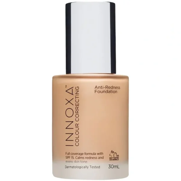 Clearance Innoxa Anti-Redness Foundation 30ml - Nude - GlowEssence Care - Embrace the Essence of Radiance with Premium Skincare Solutions