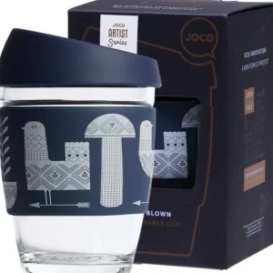 Wash<Joco Reusable Glass Cup Artist Series Adrian Knott 354ml - GlowEssence Care - Embrace the Essence of Radiance with Premium Skincare Solutions