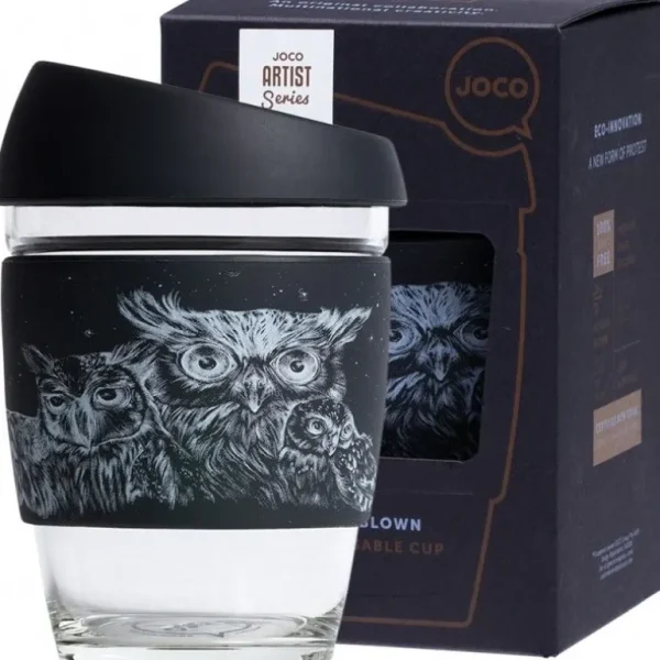 Wash<Joco Reusable Glass Cup Artist Series Jen Lobo 354ml - GlowEssence Care - Embrace the Essence of Radiance with Premium Skincare Solutions