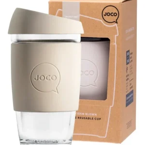 Wash<Joco Reusable Glass Cup Sandstone 473ml - GlowEssence Care - Embrace the Essence of Radiance with Premium Skincare Solutions