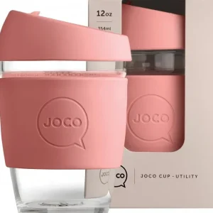 Wash<Joco Reusable Glass Utility Cup Terracotta 354ml - GlowEssence Care - Embrace the Essence of Radiance with Premium Skincare Solutions