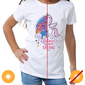 Wash<Kids Crew Tee - Believe - White by DelSol for Kids - 1 Pc T-Shirt (3T) - GlowEssence Care - Embrace the Essence of Radiance with Premium Skincare Solutions