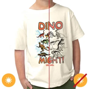 Wash<Kids Crew Tee - Dino Might - Beige by DelSol for Kids - 1 Pc T-Shirt (2T) - GlowEssence Care - Embrace the Essence of Radiance with Premium Skincare Solutions