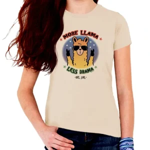 Wash<Kids Crew Tee - More Llama by DelSol for Kids - 1 Pc T-Shirt (YS) - GlowEssence Care - Embrace the Essence of Radiance with Premium Skincare Solutions