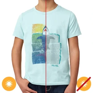 Wash<Kids Crew Tee - Rising Shark by DelSol for Kids - 1 Pc T-Shirt (YL) - GlowEssence Care - Embrace the Essence of Radiance with Premium Skincare Solutions