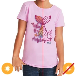 Wash<Kids Crew Tee - Tales of a Mermaid by DelSol for Kids - 1 Pc T-Shirt (YXS) - GlowEssence Care - Embrace the Essence of Radiance with Premium Skincare Solutions