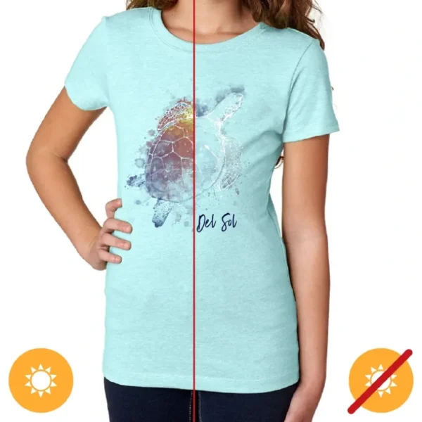 Wash<Kids Crew Tee - Turtle Splash - Ice Blue by DelSol for Kids - 1 Pc T-Shirt (YXS) - GlowEssence Care - Embrace the Essence of Radiance with Premium Skincare Solutions
