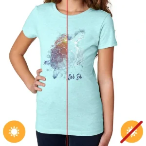 Best Kids Crew Tee - Turtle Splash - Ice Blue by DelSol for Kids - 1 Pc T-Shirt (YXS) - GlowEssence Care - Embrace the Essence of Radiance with Premium Skincare Solutions