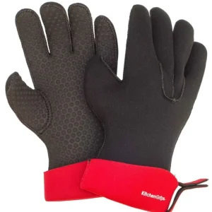 Wash<KitchenGrips KitchenGrips FLXaPrene Chef's Gloves - Red & Black Fixed Size - GlowEssence Care - Embrace the Essence of Radiance with Premium Skincare Solutions