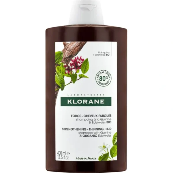 Clearance Klorane Strengthening Quinine & Organic Edelweiss Shampoo 400ml - GlowEssence Care - Embrace the Essence of Radiance with Premium Skincare Solutions