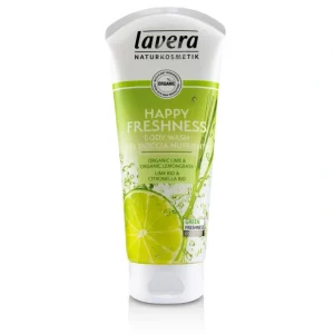 Wash<Lavera Body Wash - Happy Freshness Organic Lime & Organic Lemongrass) 200ml/6.6oz - GlowEssence Care - Embrace the Essence of Radiance with Premium Skincare Solutions
