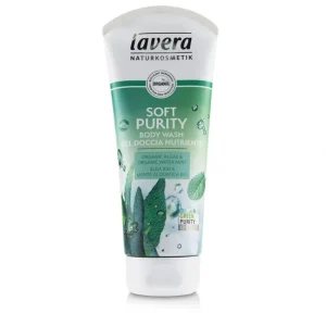 Wash<Lavera Body Wash - Soft Purity (Organic Algae & Organic Water Mint) 200ml/6.6oz - GlowEssence Care - Embrace the Essence of Radiance with Premium Skincare Solutions