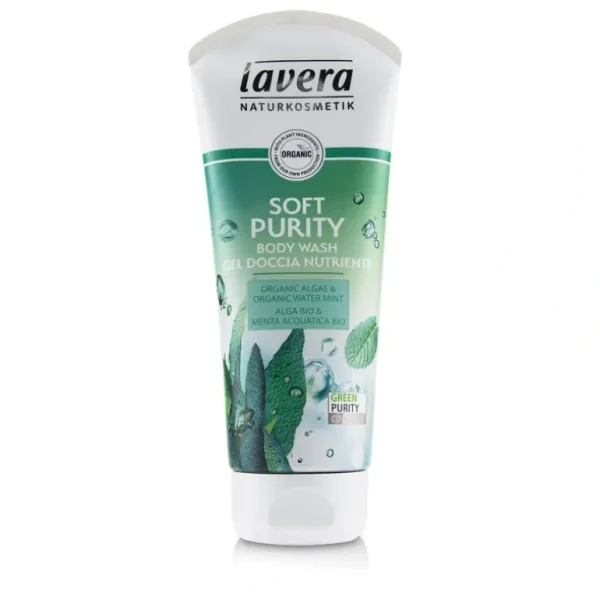 Wash<Lavera Body Wash - Soft Purity (Organic Algae & Organic Water Mint) 200ml/6.6oz - GlowEssence Care - Embrace the Essence of Radiance with Premium Skincare Solutions