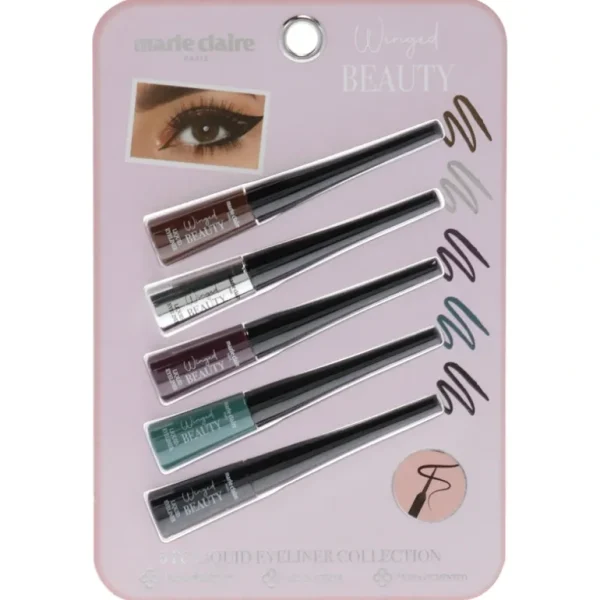 Cheap Liquid Eyeliner Collection Set by Marie Claire for Women - 5 Pc Liquid Eyeliner - GlowEssence Care - Embrace the Essence of Radiance with Premium Skincare Solutions